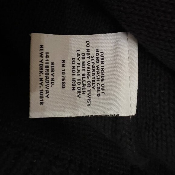 Sweater 3/4 Sleeve Cotton Boat Neck Black Size L NWOT Ruby Rd - Picture 6 of 10